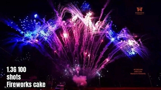 كعكة الألعاب النارية Liuyang 100 Shot الاحترافية 1.3G UN0335 للألعاب النارية