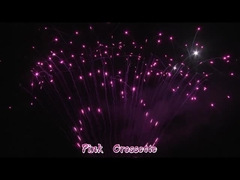 1.3G كعكة ألعاب نارية احترافية 180 طلقة قابلة للتخصيص مهرجان عيد الميلاد وردي كروسيت في الهواء الطلق