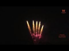 Liuyang 1.3g Un0335 Pyrotechnics Fireworks 1.2 بوصة 25 طلقة عرض احترافي لكعكة الألعاب النارية