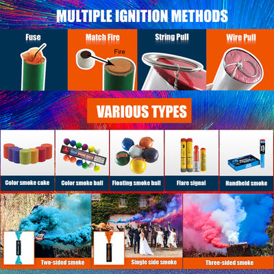 Wholesale Photograph Wedding Party Colorful Smoke Bomb Fountain Flare Fireworks Customized Pyrotechnics