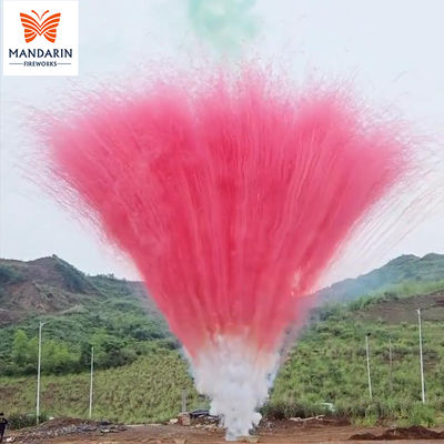 بطارية ألعاب نارية من مصنع 100 طلقة، كعكة ألعاب نارية نهارية، ألعاب نارية بدون بقايا، بدون أنبوب داخلي، كعكة ألعاب نارية دخان ملونة، ألعاب نارية نارية