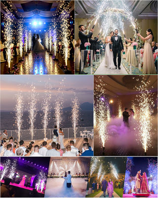 Smoke-Free Odor-Free Silver Golden Stage Fountain Fireworks with Sparkling Effects for Indoor Events