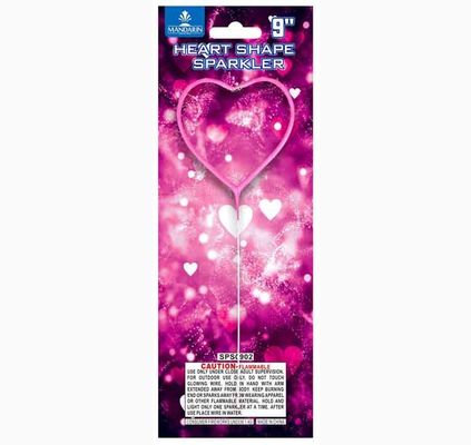 225mm Firework Sparkler Morning Glory Star Heart Shaped Indoor Electric Sparklers