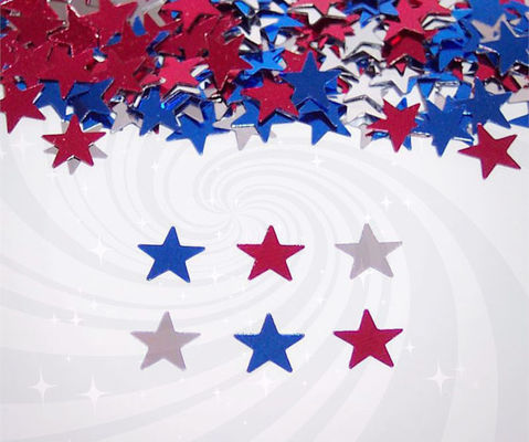 Multi Color Party Confetti Cannon Metallic Star Shaped Size Customized