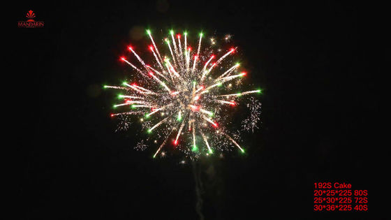 192 لقطة كبيرة للألعاب النارية في الكيك بمناسبة عيد الميلاد